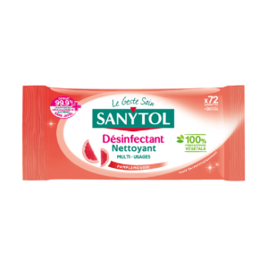 Lingettes Désinfectantes Nettoyantes Multi Usages Sanytol Pamplemousse