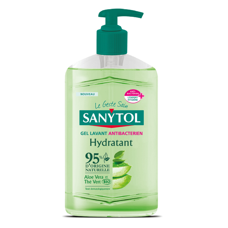 Gel Lavant Antibactérien Hydratant Sanytol Aloe Vera Thé Vert