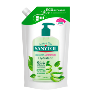 Recharge Gel Lavant Antibactérien Hydratant Sanytol Aloe Vera Thé Vert