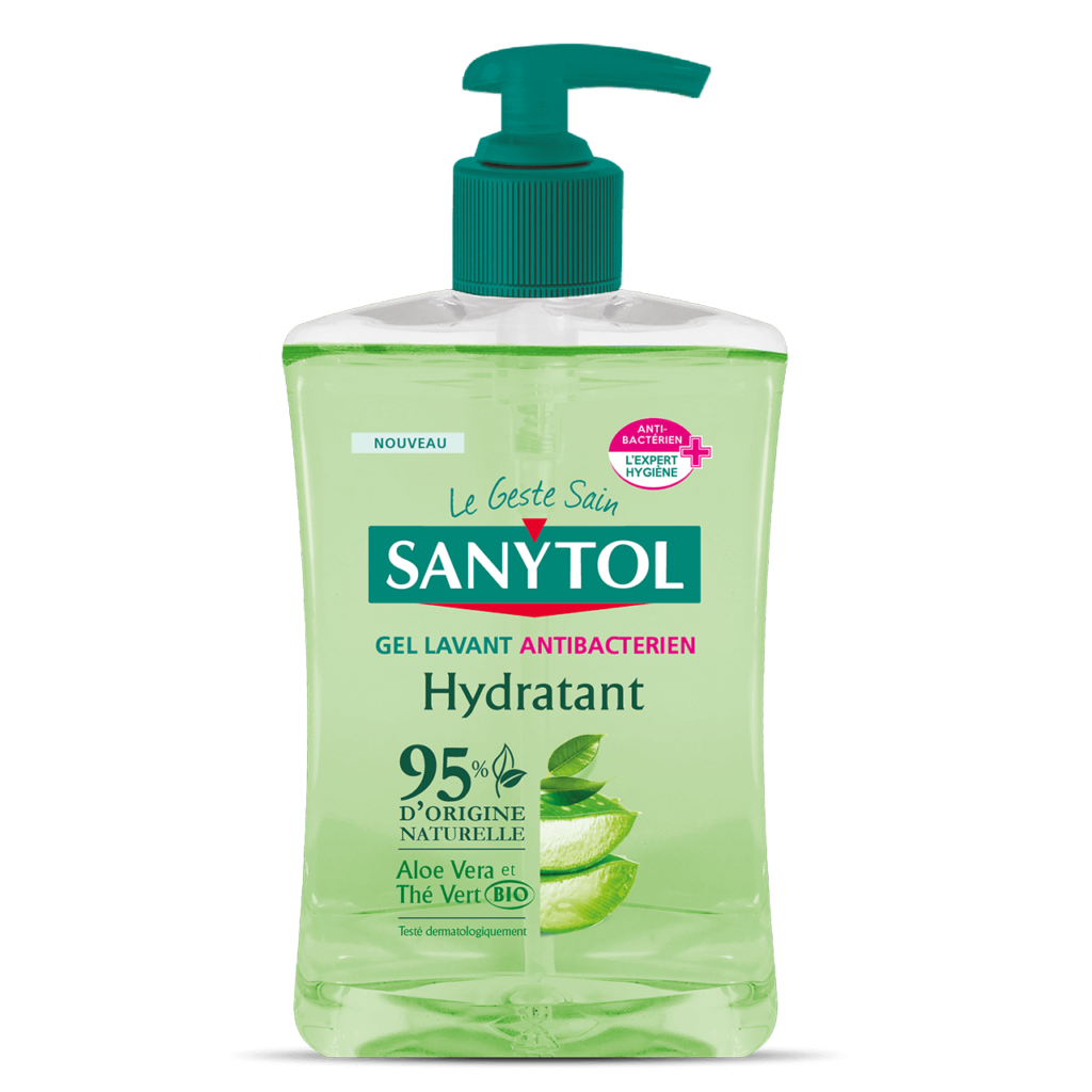 Gel Lavant Antibactérien Hydratant Sanytol Aloe Vera Thé Vert BIO