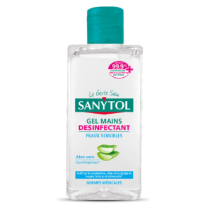 Gel Mains Désinfectant Sanytol Peaux Sensibles Aloe Vera