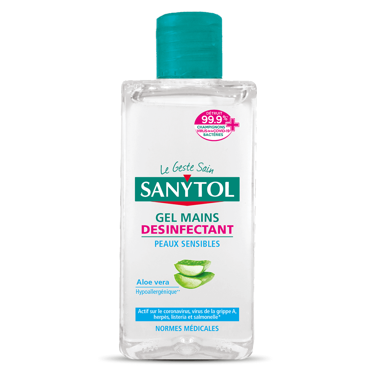 Gel hydroalcoolique désinfectant pour Mains Peaux Sensibles