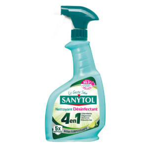 Spray Sanytol Nettoyant Désinfectant 4 en 1 Action Surpuissante