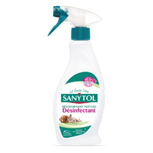 Spray Désodorisant Textile Désinfectant Sanytol Odeurs Animaux