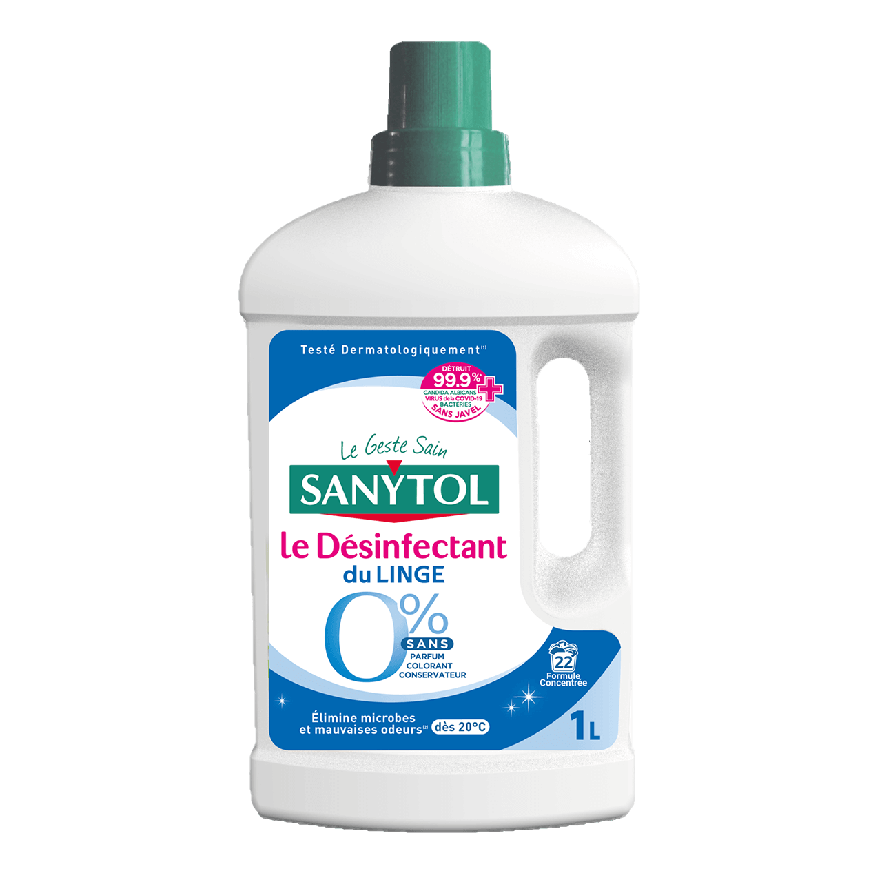 Sanytol désinfectant du linge, purifié et propre