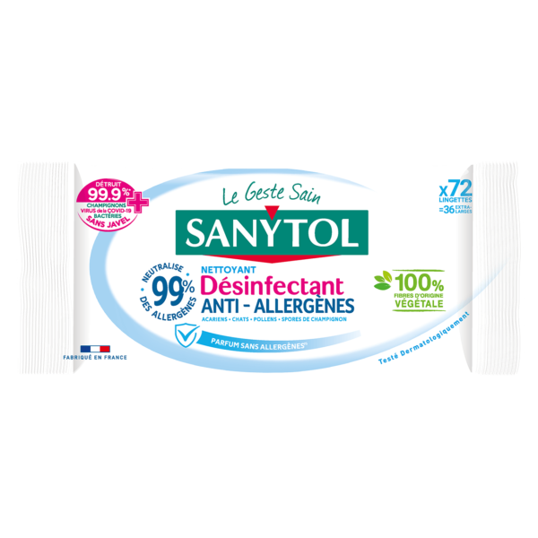 Lingettes Désinfectantes ASEPTONET - Parfum Niaouli - Boîte De 100 Lingettes - Pour Surfaces, Poignées, Plans De Travail