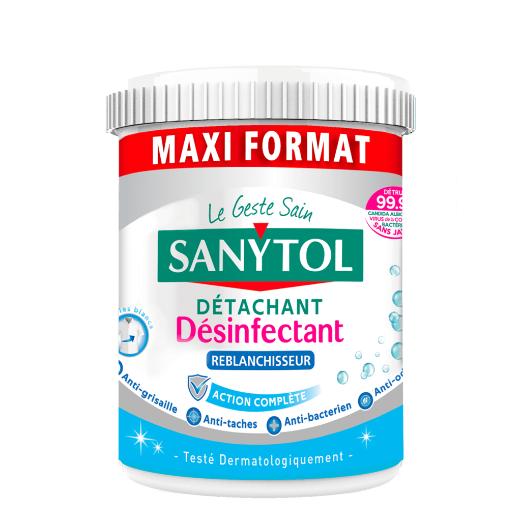 Poudre détachante désinfectante reblanchisseur Sanytol Action Complète Maxi Format