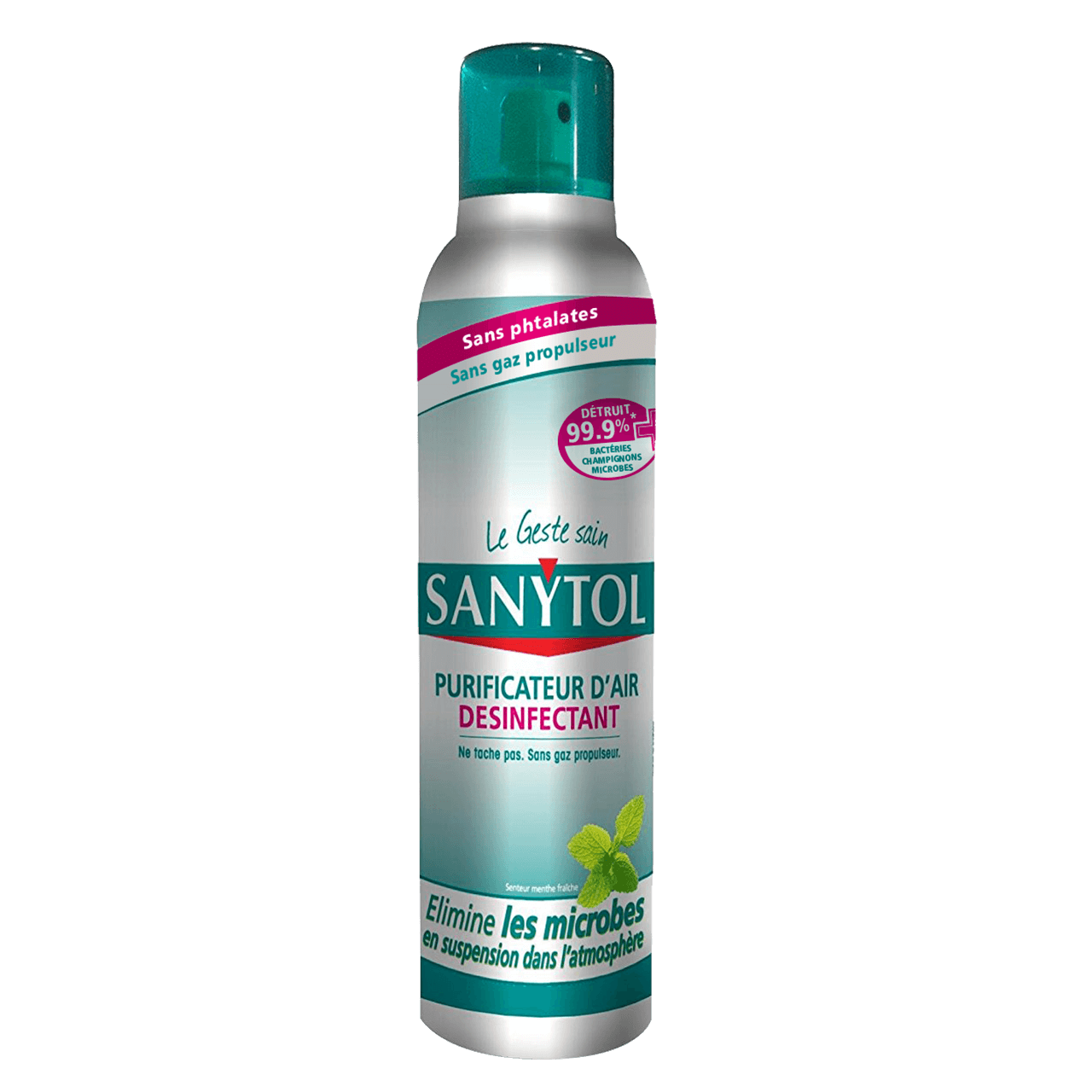 SANYTOL Spray purificateur d'air & désinfectant surfaces et textiles menthe  300ml pas cher 