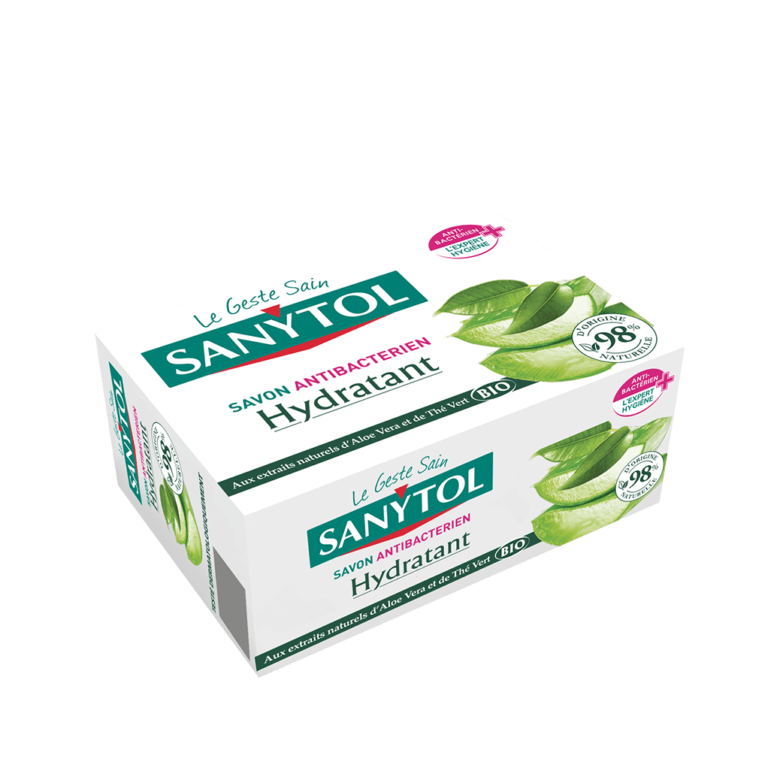 Savon antibactérien hydratant aloe vera et thé vert BIO