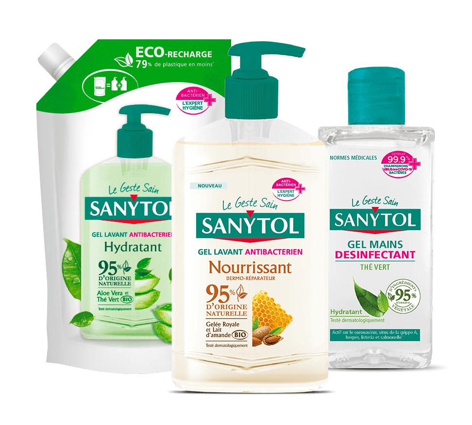 Désinfectants Sanytol pour les mains