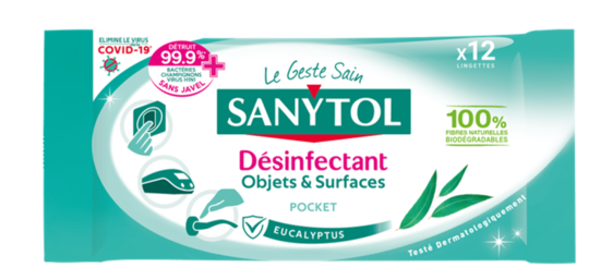 Lingettes désinfectantes Pocket