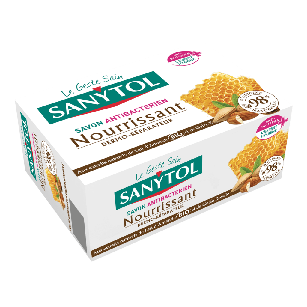 Savon Antibactérien Nourrissant Gelée royale avec Lait d’amande BIO